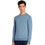 Mens Mullen Slim Fit Merino Wool Jumper - Mid Blue - 2XL image
