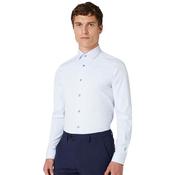 Mens Slim Fit Cotton Stretch Shirt - Light Blue - 37