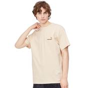 Mens American Script T-Shirt - Beige - XS image