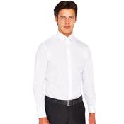 Mens Tapered Fit Cotton-Blend Shirt - White - 48 image