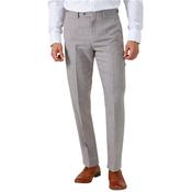 Mens Jude Herringbone Suit Trousers - Stone - 40W x 30L image