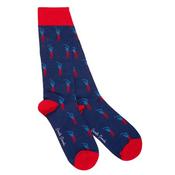 Mens Golfer Bamboo Socks - Navy - 7-11 image