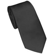 Mens Satin Tie - Black - One image