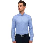 Mens Slim Luxury Check Shirt - Blue - 38 image