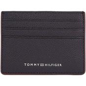 Mens Leather Pebble Grain Credit Card Holder - Black - One image