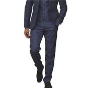 Mens Tolka Donegal Tweed Trousers - Blue - 40W x 32L image