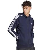 Mens 3-Stripes Full Zip Hoodie - Legend Ink - XS image