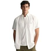 Mens Regular Fit Oxford Short Sleeve Shirt - White - S image