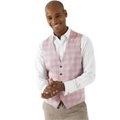 Mens Montavlo Check Suit Waistcoat - Pink - 38R image