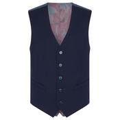 Mens Luca Slim Waistcoat - Navy - 36R image