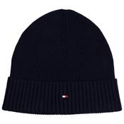 Flag Embroidery Beanie With Cashmere - Space Blue - One image