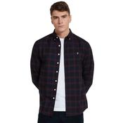 Mens Foster Check Shirt - Oxblood - S image
