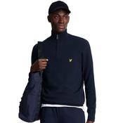 Mens Cotton Merino 1/4 Zip Jumper - Dark Navy - M image