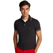 Mens Slim Fit Tipped Polo Shirt - Black - XS image