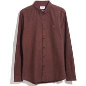 Mens Steen Brushed Shirt - Teak Marl - XS