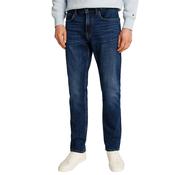 Mens Denton Whiskered Slim Straight Leg Jeans - Dark Blue - 28W X 32L image