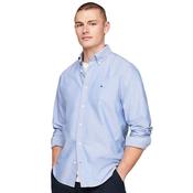 Mens Regular Fit Flag Embroidery Oxford Shirt - Blue - XS image
