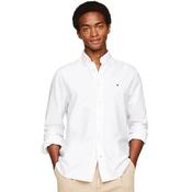 Mens Regular Fit Flag Embroidery Oxford Shirt - White - XS image
