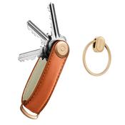 Leather Key Organiser &amp; Ring V2 Gift Set - Cognac - One
