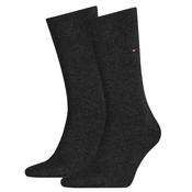 Mens 2-Pack Classic Plain Socks - Anthracite Melange - 6-8