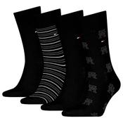 Mens 4-Pack Sock Tin Gift Set - Black - 6-8
