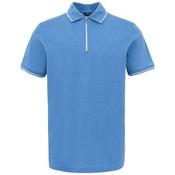 Mens Knitted Polo Shirt - Blue - S image