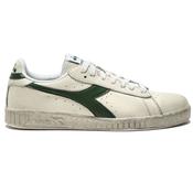 Mens Game L Low Waxed Trainers - White/Fogliage Green - 7 image