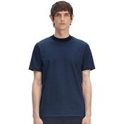 Mens Fine Stripe Heavy Weight T-Shirt - Navy/Tennis Blue - XS image