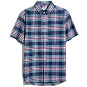 Mens Foster Check Short Sleeve Shirt - Midnight Blue - S image