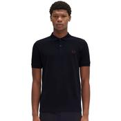 Mens M6000 Polo Shirt - Navy/Burnt Red - S image