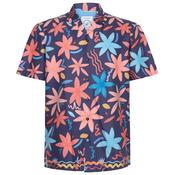Mens Waterflower Short Sleeve Shirt - Cobalt - M image