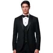 Mens Edina Tuxedo Waistcoat - Black - 38R image