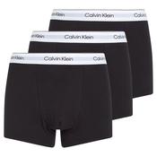 Mens Icon Cotton Stretch Relaxed Dart 3-Pack Trunks – Black - M image
