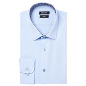 Mens Tapered Stretch Formal Shirt - Light Blue - 37 image