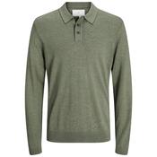 Mens Cigor Knit Long Sleeve Polo Shirt - Vetiver - XL image
