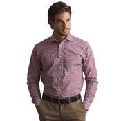 Mens Tullagh Cotton Shirt - Red Gingham - S image