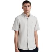 Mens Brewer Slim Fit Striped Oxford Shirt - Stained Oak - S image