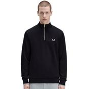 Mens Half Zip Sweatshirt - Black - 2XL image