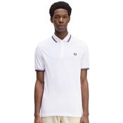 Mens M3600 Twin Tipped Polo Shirt - White/Black - XS image