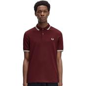 Mens M3600 Twin Tipped Polo Shirt - Oxblood - XS image