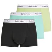 Mens Icon Cotton Stretch Relaxed Dart 3-Pack Trunks - Black/Blue/Leaf - S image