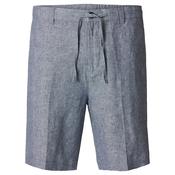 Mens Leroy Regular Fit Linen-Blend Shorts - Oceana - S image