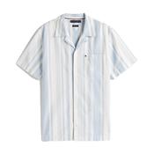 Mens Striped Shirt - Breezy Blue Ivory - L image