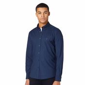 Mens Tapered Fit Oxford Cotton Shirt - Navy - S image