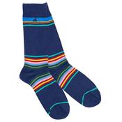 Mens Multi Stripe Bamboo Socks - Royal Blue - 7-11 image