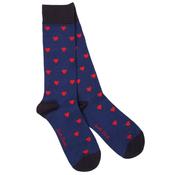 Mens Heart Bamboo Socks - Navy - 7-11 image