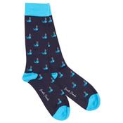 Mens Whale Bamboo Socks - Navy - 7-11 image