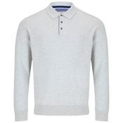 Mens Calvin Long Sleeve Polo Shirt - Silver - XL image