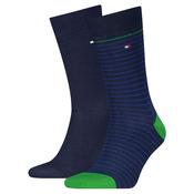 Mens 2-Pack Small Stripe Socks - Cobalt - 6-8 image