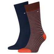 Mens 2-Pack Small Stripe Socks - Chocolate Brown - 6-8 image